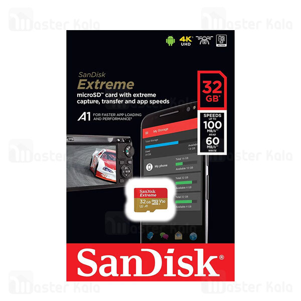 کارت حافظه میکرو اس دی 32 گیگابایت Sandisk U3 A1 667X 160MB 4K